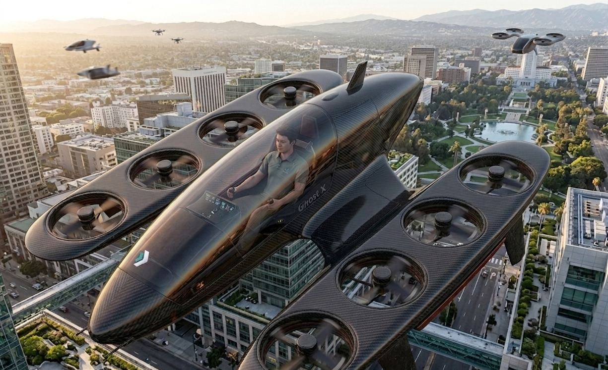 Ghost X Multirotor — eVTOL concept render